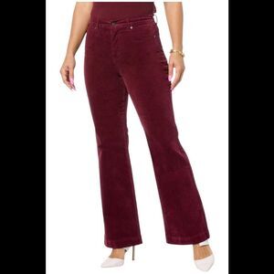 TWRHLL by Christie Brinkley Women's Corduroy Pant Wine - Regular